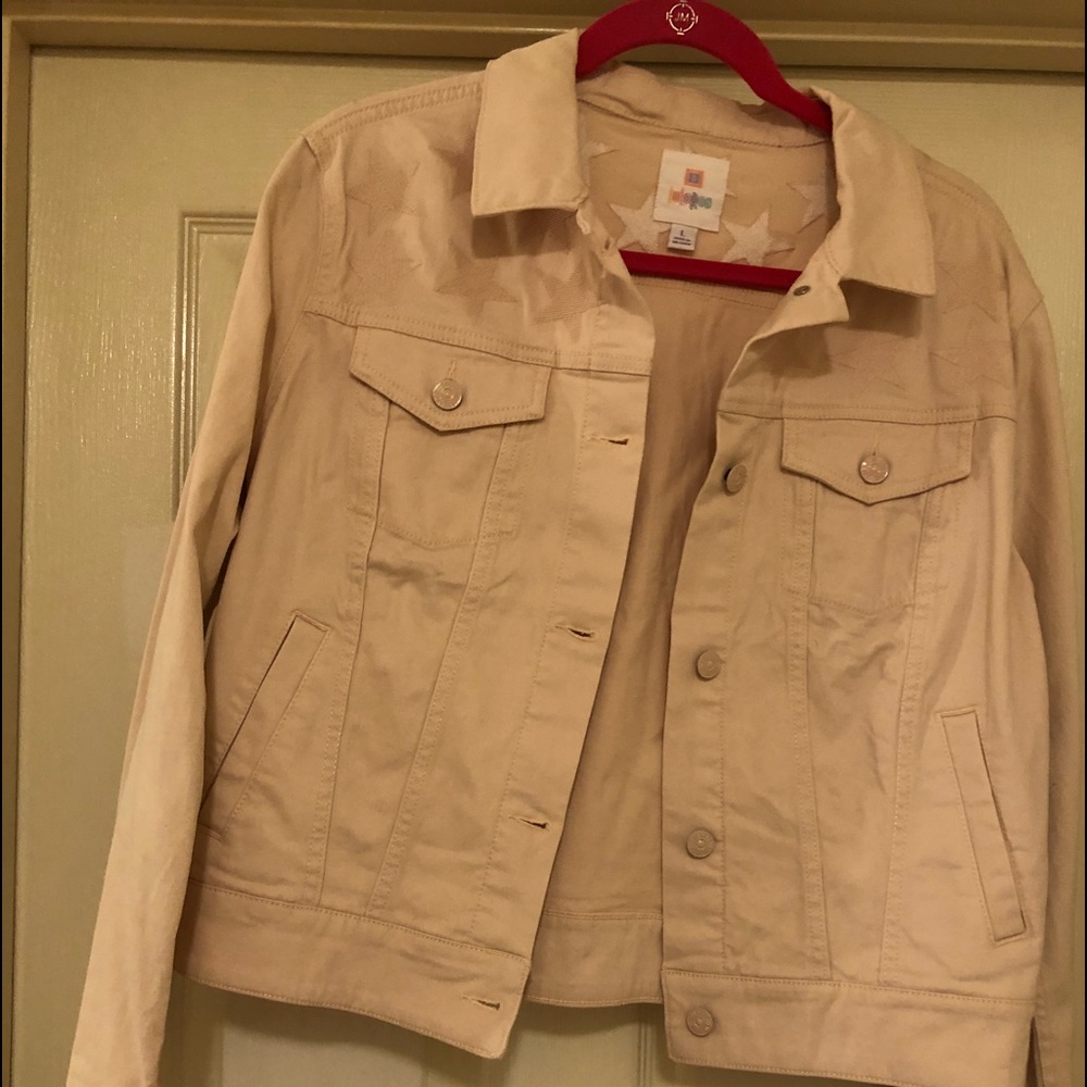 Jean jacket in blush color by LulaRoe